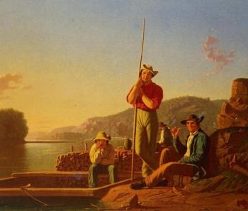 George Caleb Bingham : The Wood Boat